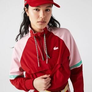 Lacoste Sport Cropped Colorblock Jacket Sweatshirt 40 fits to SMALL/MEDIUM body